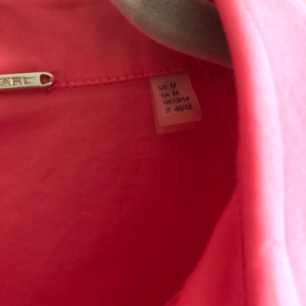 Elie Tahari Pink Eyelet Puff Sleeve Button-down blouse Org. $395 - Picture 9 of 10